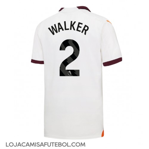 Camisa de Futebol Manchester City Kyle Walker #2 Equipamento Secundário 2023-24 Manga Curta